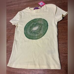 NWT Kiwi shirt by edikted XS yellow baby tee y2k